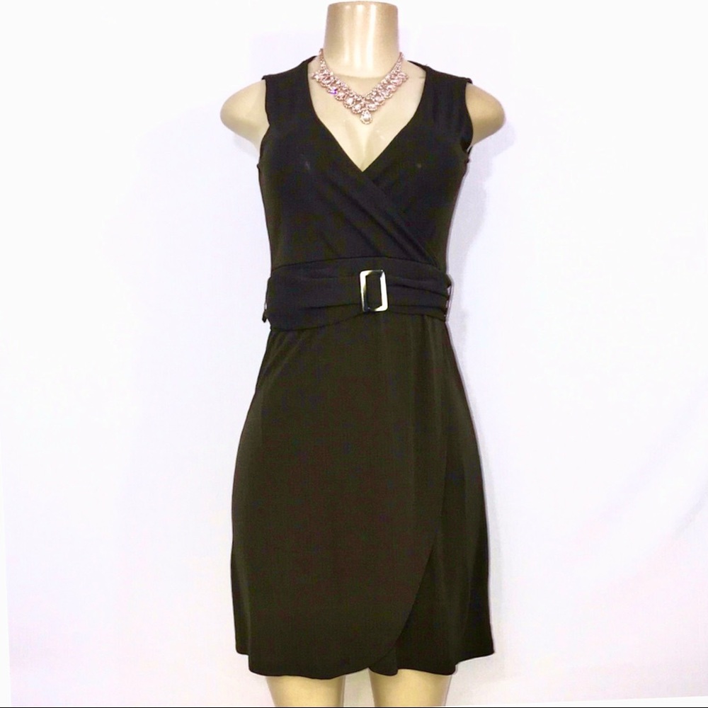 [Banana Republic] Chocolate Belted Faux-Wrap Dress